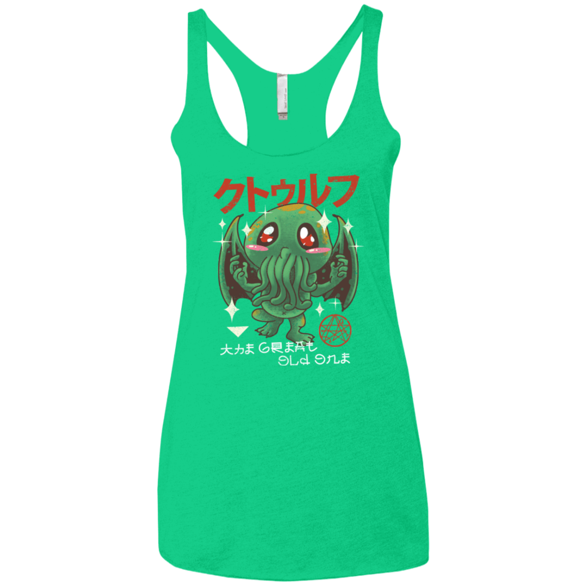 T-Shirts Envy / X-Small The Great Old Kawaii Women's Triblend Racerback Tank