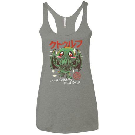 T-Shirts Venetian Grey / X-Small The Great Old Kawaii Women's Triblend Racerback Tank
