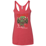 T-Shirts Vintage Red / X-Small The Great Old Kawaii Women's Triblend Racerback Tank