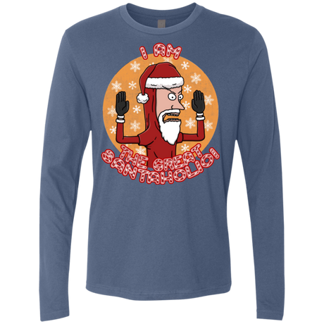 T-Shirts Indigo / S The Great Santaholio Men's Premium Long Sleeve