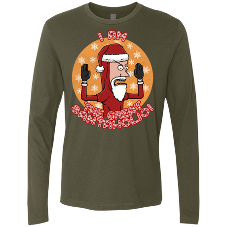 T-Shirts Military Green / S The Great Santaholio Men's Premium Long Sleeve