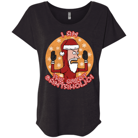T-Shirts Vintage Black / X-Small The Great Santaholio Triblend Dolman Sleeve