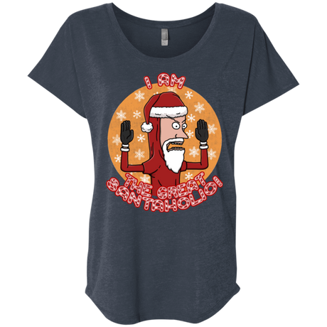 T-Shirts Vintage Navy / X-Small The Great Santaholio Triblend Dolman Sleeve