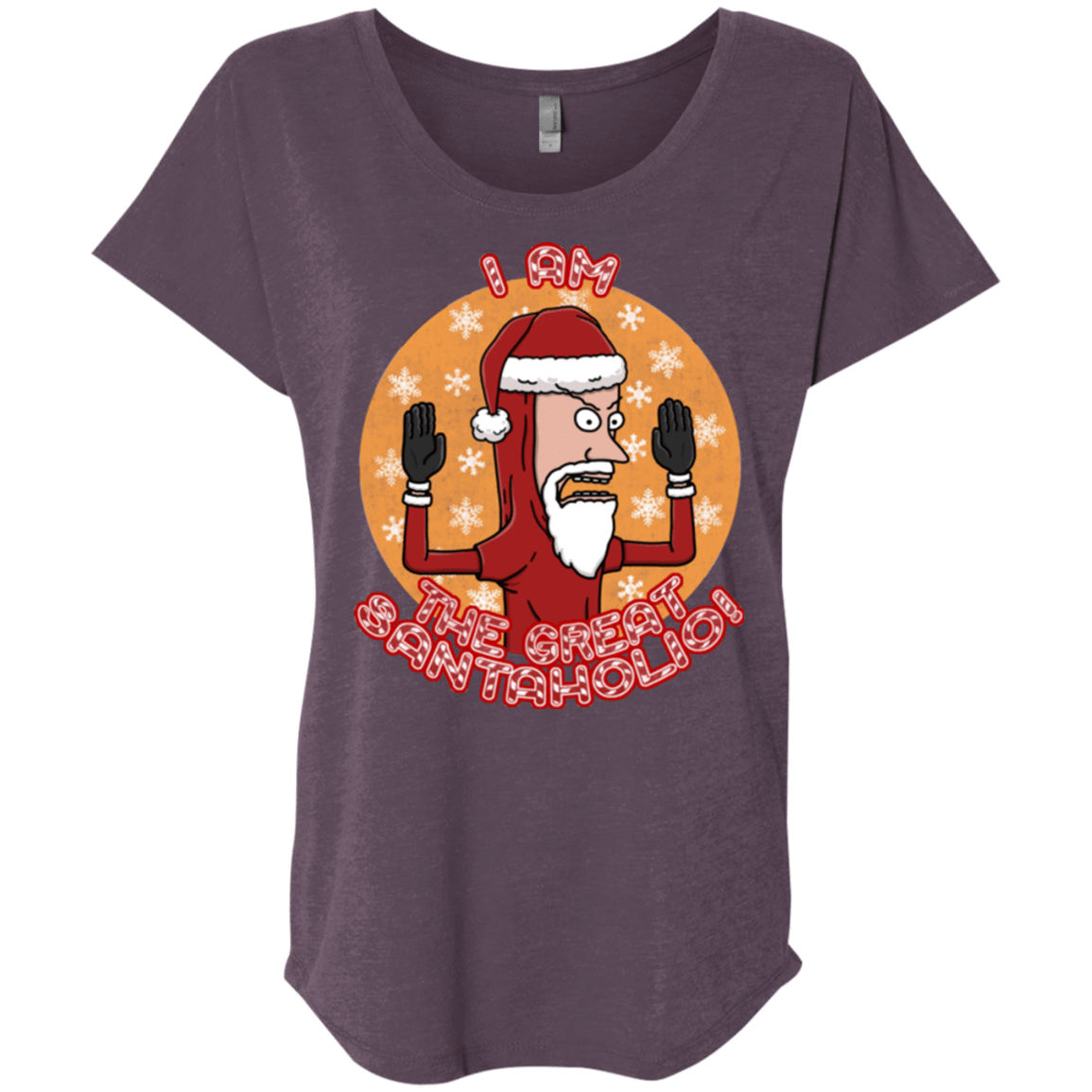 T-Shirts Vintage Purple / X-Small The Great Santaholio Triblend Dolman Sleeve