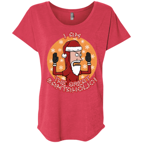 T-Shirts Vintage Red / X-Small The Great Santaholio Triblend Dolman Sleeve
