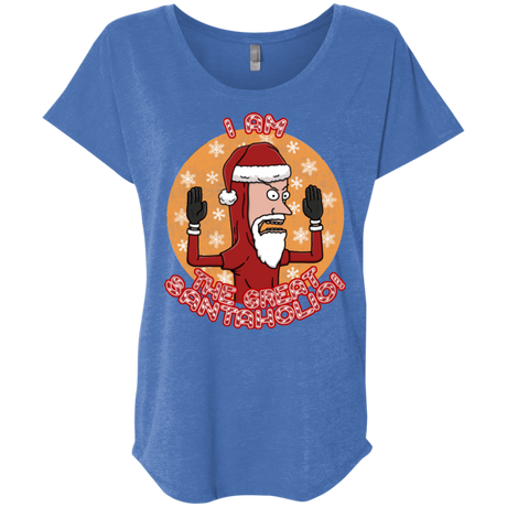 T-Shirts Vintage Royal / X-Small The Great Santaholio Triblend Dolman Sleeve