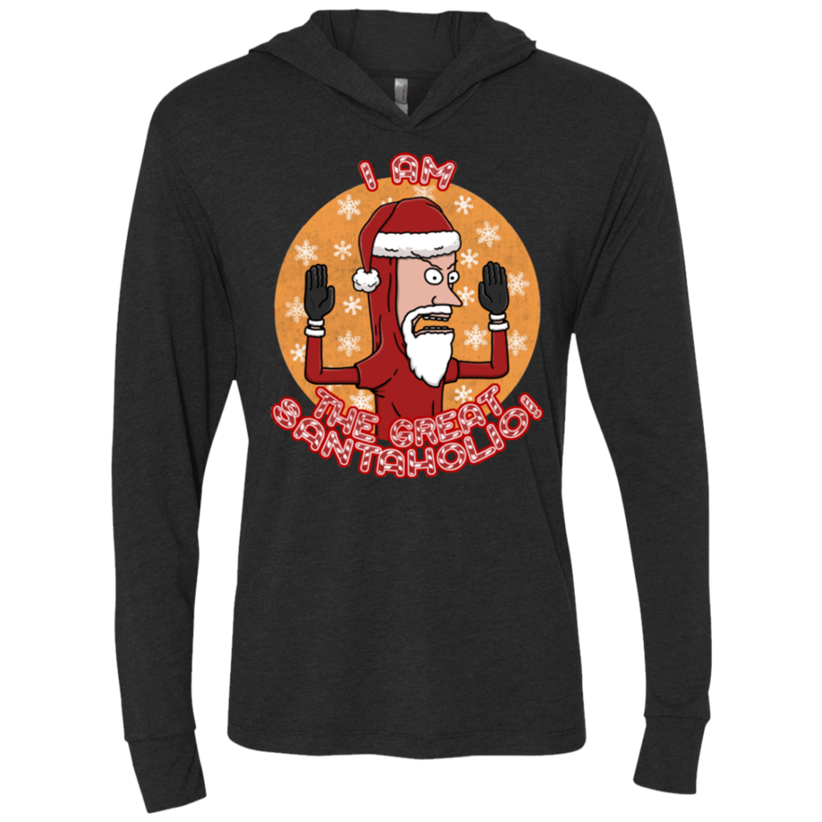 T-Shirts Vintage Black / X-Small The Great Santaholio Triblend Long Sleeve Hoodie Tee