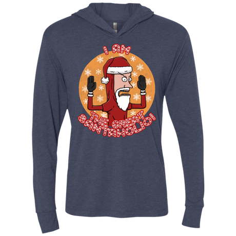 T-Shirts Vintage Navy / X-Small The Great Santaholio Triblend Long Sleeve Hoodie Tee