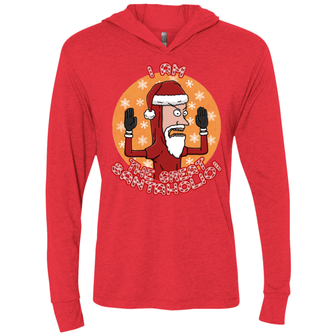 T-Shirts Vintage Red / X-Small The Great Santaholio Triblend Long Sleeve Hoodie Tee