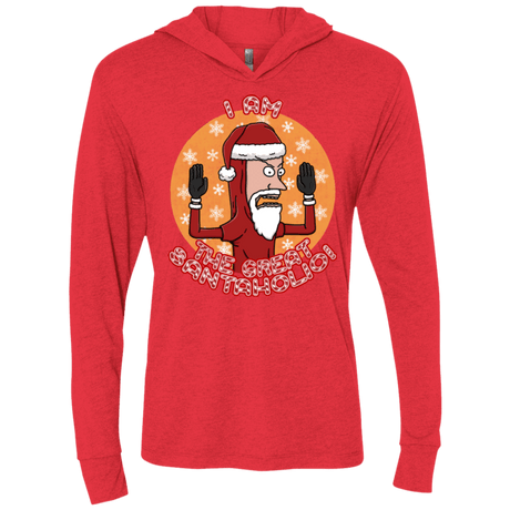 T-Shirts Vintage Red / X-Small The Great Santaholio Triblend Long Sleeve Hoodie Tee