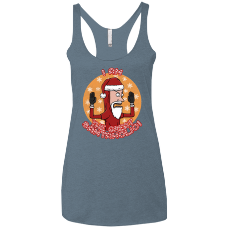T-Shirts Indigo / X-Small The Great Santaholio Women's Triblend Racerback Tank