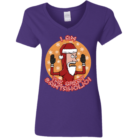 T-Shirts Purple / S The Great Santaholio Women's V-Neck T-Shirt