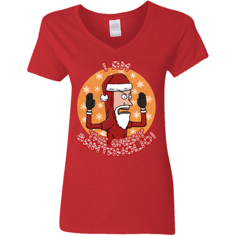 T-Shirts Red / S The Great Santaholio Women's V-Neck T-Shirt