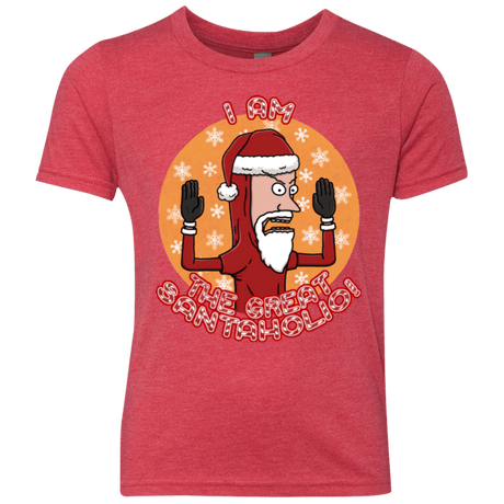T-Shirts Vintage Red / YXS The Great Santaholio Youth Triblend T-Shirt