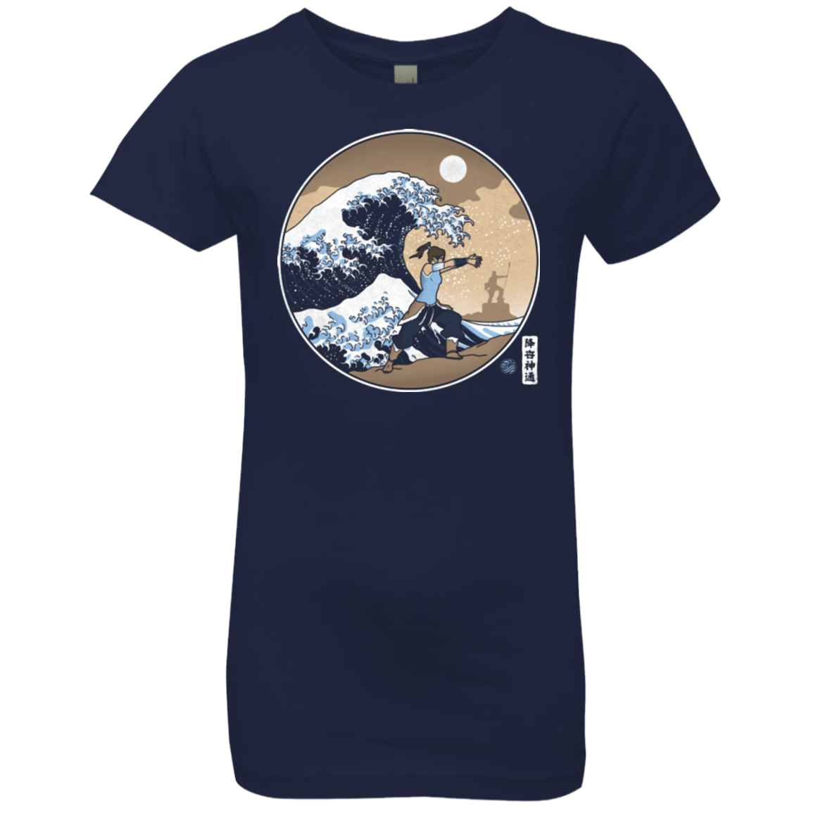 T-Shirts Midnight Navy / YXS The Great Wave of Republic City Girls Premium T-Shirt
