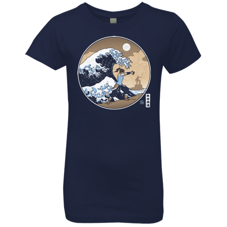 T-Shirts Midnight Navy / YXS The Great Wave of Republic City Girls Premium T-Shirt