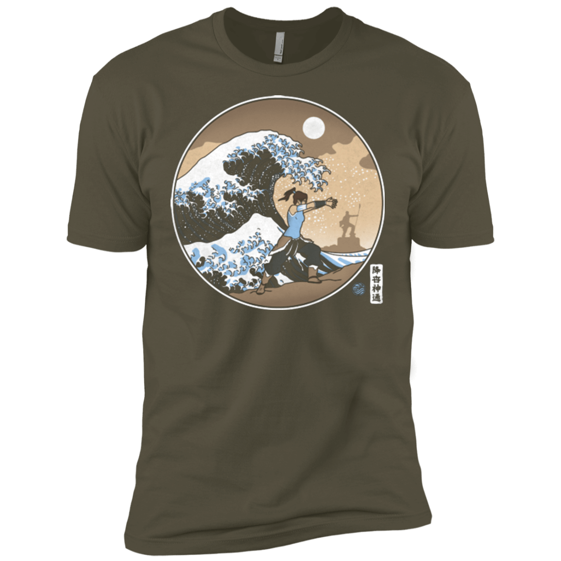 T-Shirts Military Green / X-Small The Great Wave of Republic City Men's Premium T-Shirt