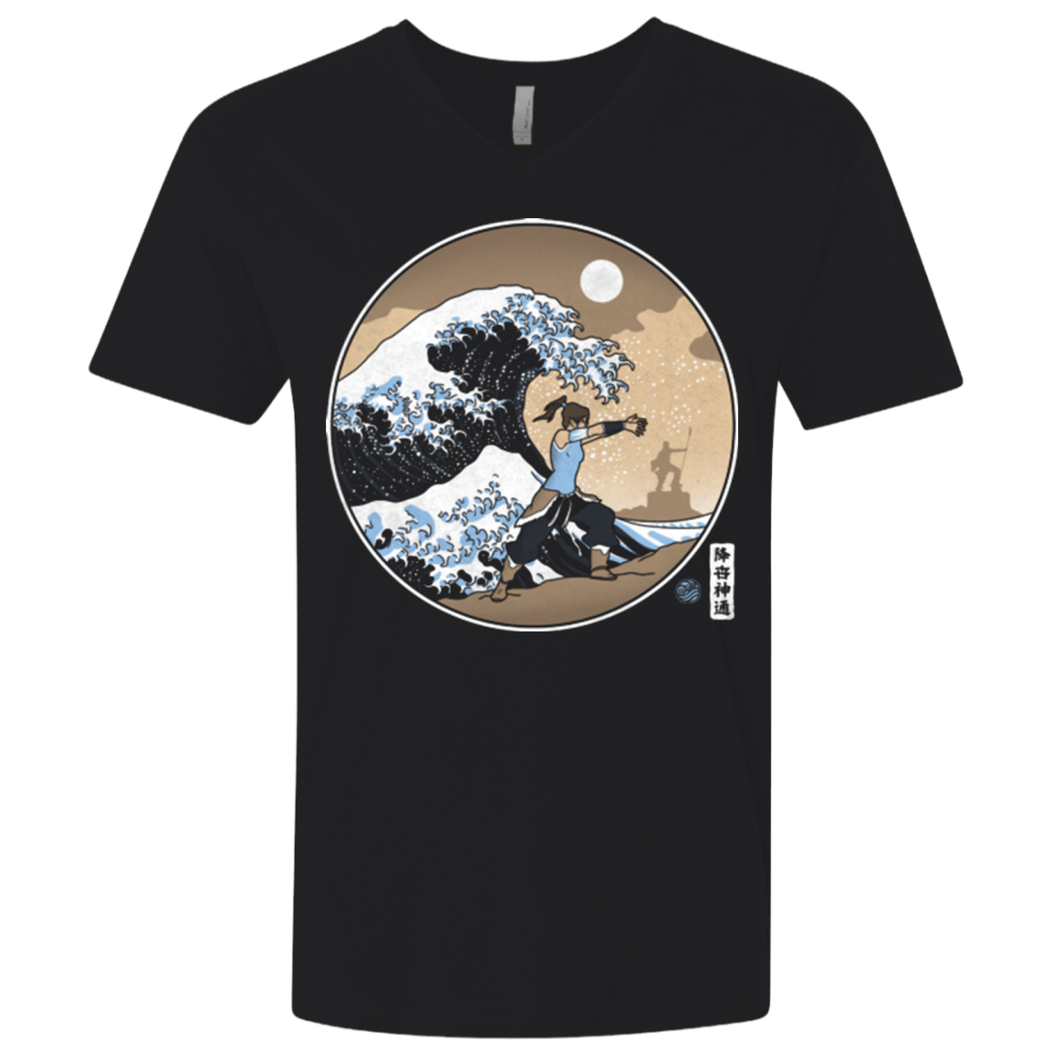 T-Shirts Black / X-Small The Great Wave of Republic City Men's Premium V-Neck