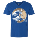 T-Shirts Royal / X-Small The Great Wave of Republic City Men's Premium V-Neck