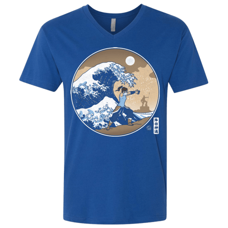 T-Shirts Royal / X-Small The Great Wave of Republic City Men's Premium V-Neck