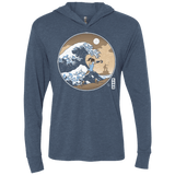 T-Shirts Indigo / X-Small The Great Wave of Republic City Triblend Long Sleeve Hoodie Tee