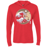 T-Shirts Vintage Red / X-Small The Great Wave of Republic City Triblend Long Sleeve Hoodie Tee