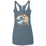 T-Shirts Indigo / X-Small The Great Wave of Republic City Women's Triblend Racerback Tank