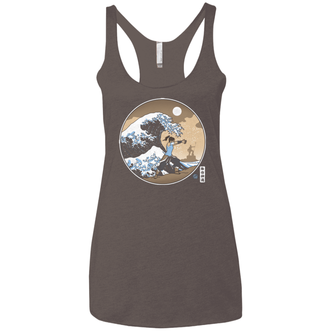 T-Shirts Macchiato / X-Small The Great Wave of Republic City Women's Triblend Racerback Tank