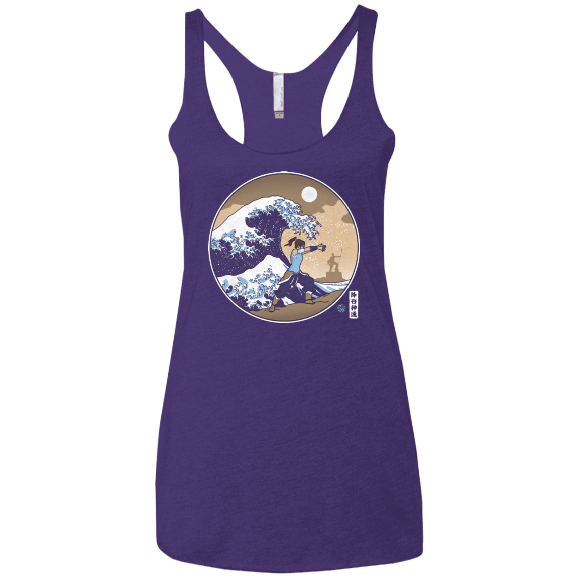 T-Shirts Purple / X-Small The Great Wave of Republic City Women's Triblend Racerback Tank