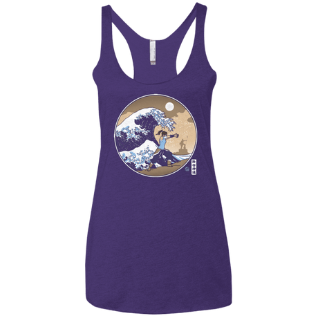 T-Shirts Purple / X-Small The Great Wave of Republic City Women's Triblend Racerback Tank