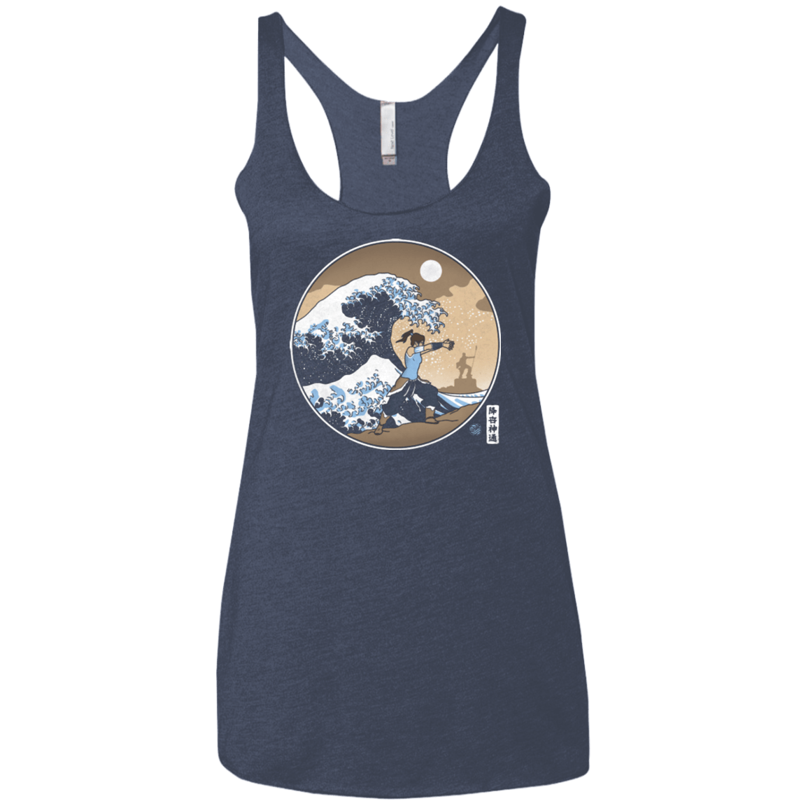 T-Shirts Vintage Navy / X-Small The Great Wave of Republic City Women's Triblend Racerback Tank