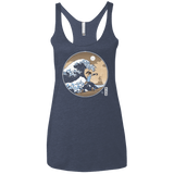 T-Shirts Vintage Navy / X-Small The Great Wave of Republic City Women's Triblend Racerback Tank