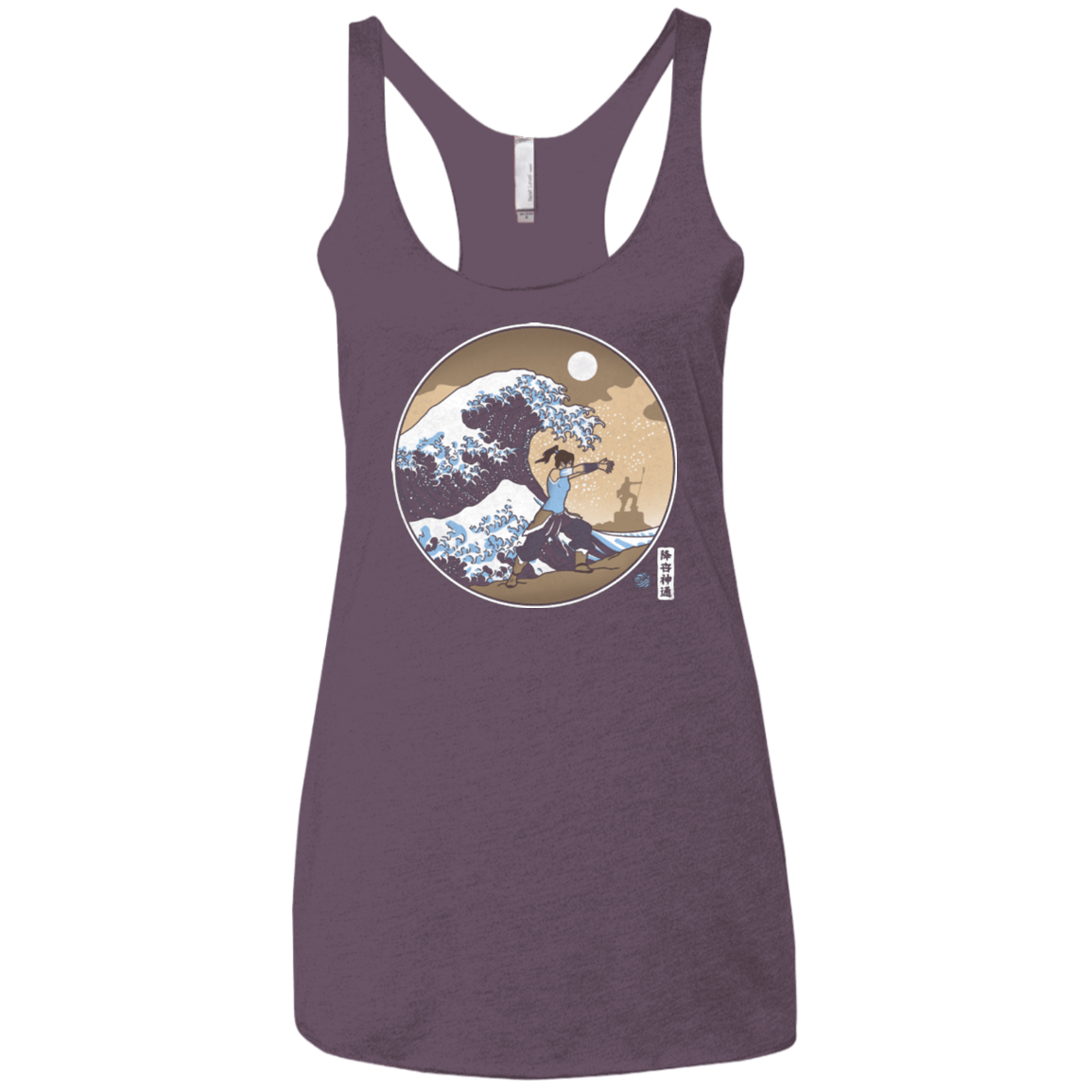 T-Shirts Vintage Purple / X-Small The Great Wave of Republic City Women's Triblend Racerback Tank