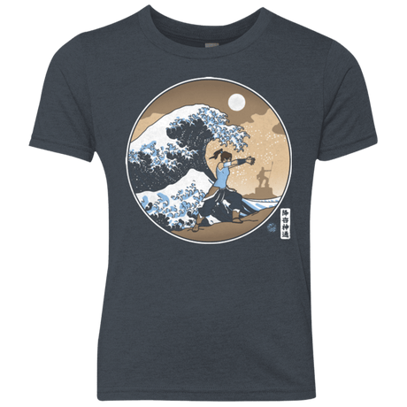T-Shirts Vintage Navy / YXS The Great Wave of Republic City Youth Triblend T-Shirt