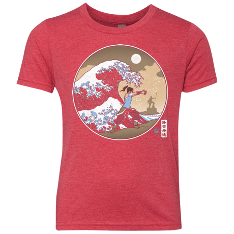 T-Shirts Vintage Red / YXS The Great Wave of Republic City Youth Triblend T-Shirt