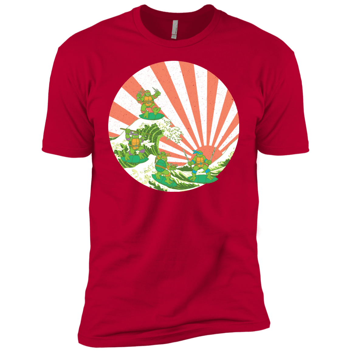 T-Shirts Red / YXS The Great Wave Off Cowabunga Boys Premium T-Shirt