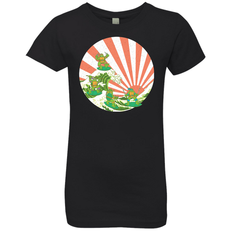 T-Shirts Black / YXS The Great Wave Off Cowabunga Girls Premium T-Shirt