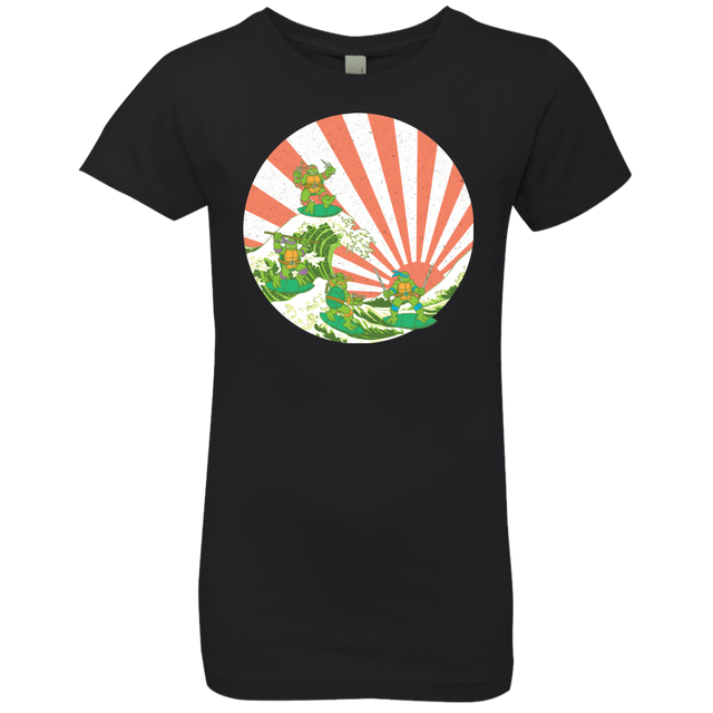 T-Shirts Black / YXS The Great Wave Off Cowabunga Girls Premium T-Shirt