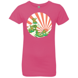T-Shirts Hot Pink / YXS The Great Wave Off Cowabunga Girls Premium T-Shirt