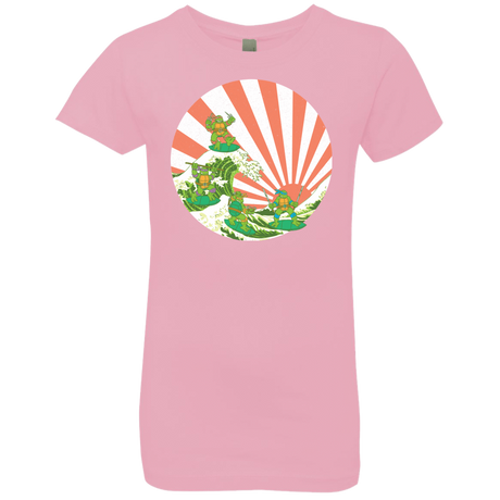 T-Shirts Light Pink / YXS The Great Wave Off Cowabunga Girls Premium T-Shirt
