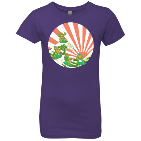 T-Shirts Purple Rush / YXS The Great Wave Off Cowabunga Girls Premium T-Shirt