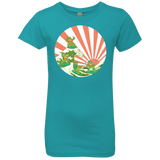 T-Shirts Tahiti Blue / YXS The Great Wave Off Cowabunga Girls Premium T-Shirt