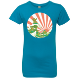 T-Shirts Turquoise / YXS The Great Wave Off Cowabunga Girls Premium T-Shirt