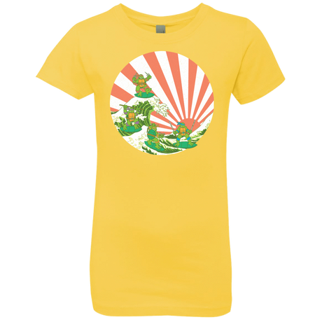 T-Shirts Vibrant Yellow / YXS The Great Wave Off Cowabunga Girls Premium T-Shirt
