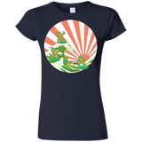 T-Shirts Navy / S The Great Wave Off Cowabunga Junior Slimmer-Fit T-Shirt