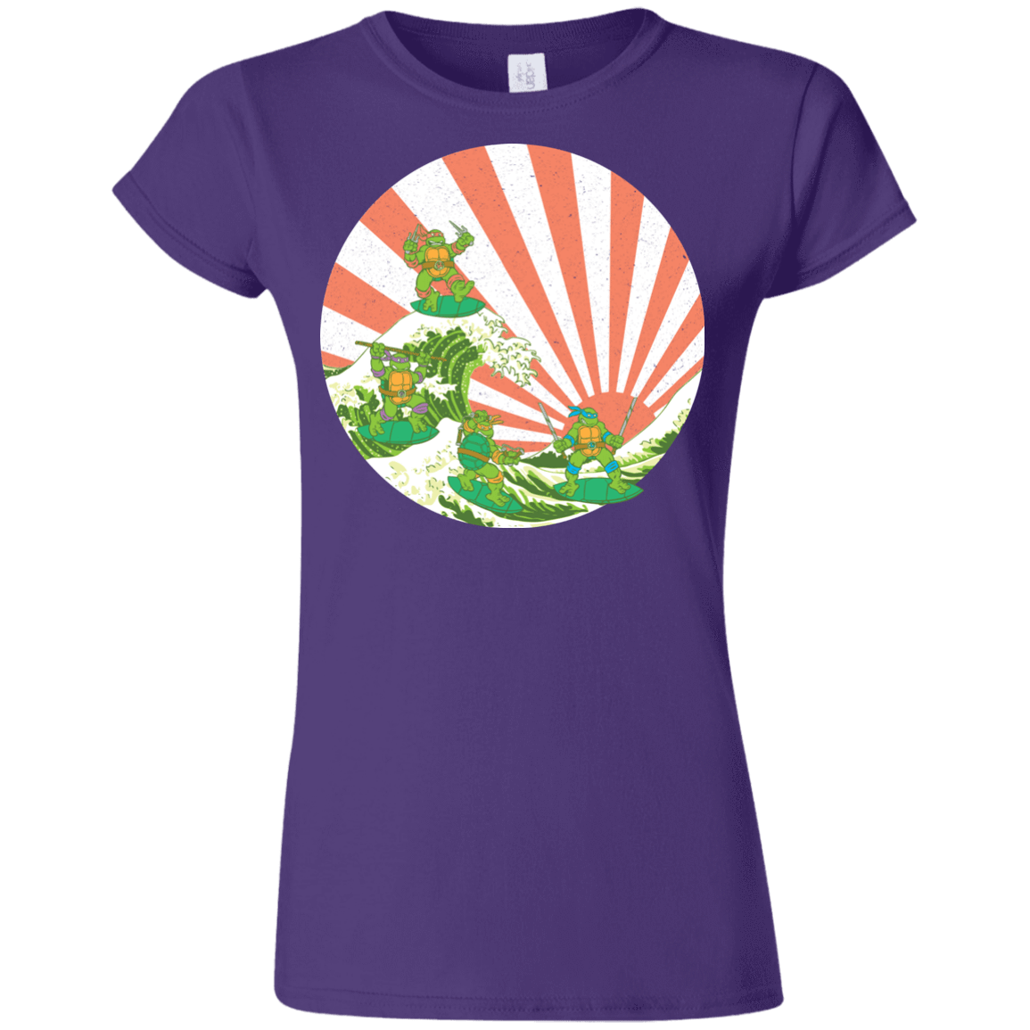 T-Shirts Purple / S The Great Wave Off Cowabunga Junior Slimmer-Fit T-Shirt