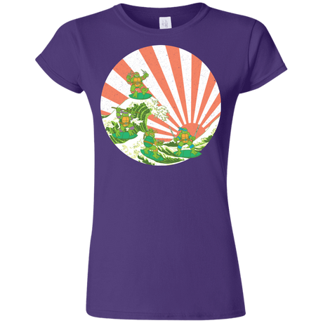 T-Shirts Purple / S The Great Wave Off Cowabunga Junior Slimmer-Fit T-Shirt