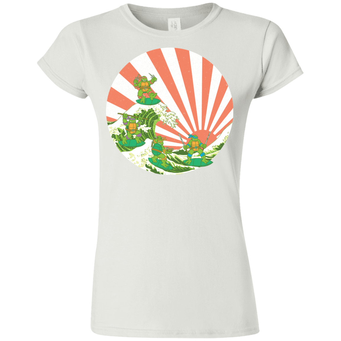 T-Shirts White / S The Great Wave Off Cowabunga Junior Slimmer-Fit T-Shirt