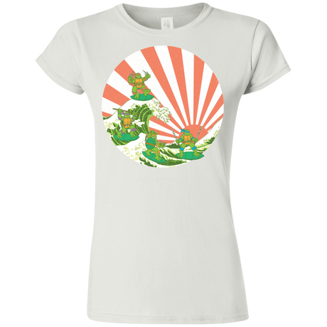 T-Shirts White / S The Great Wave Off Cowabunga Junior Slimmer-Fit T-Shirt