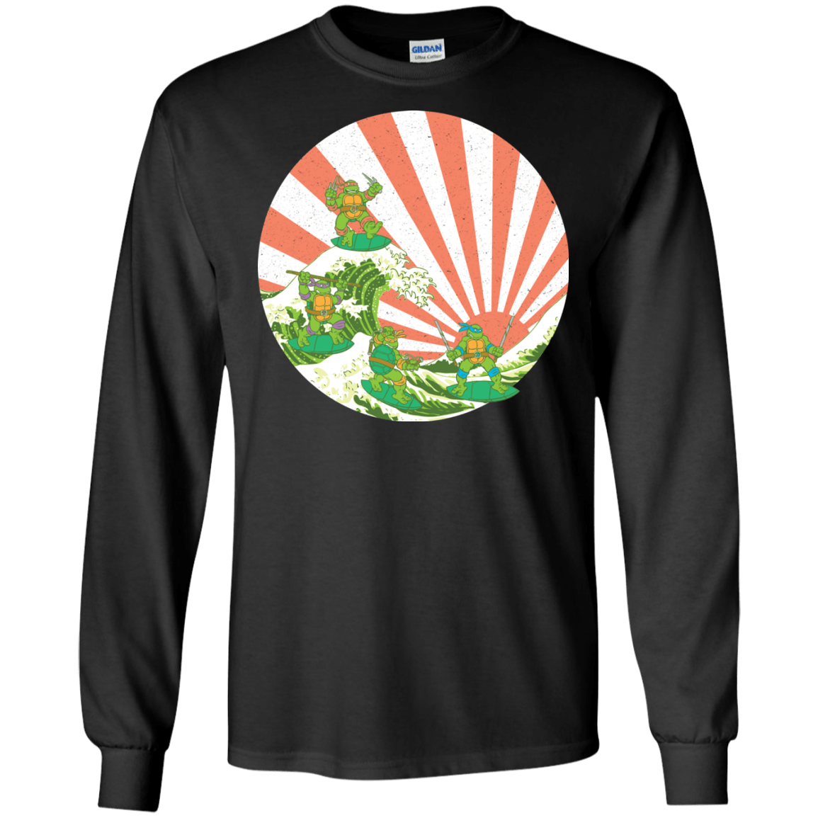 The Great Wave Off Cowabunga Men's Long Sleeve T-Shirt